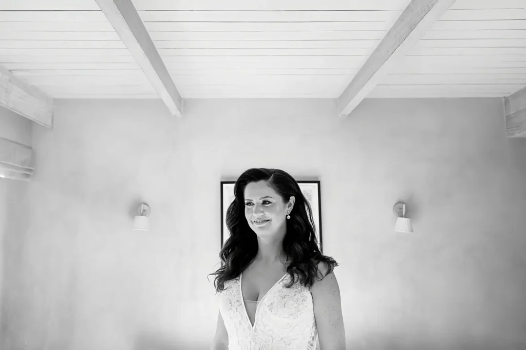 a woman in a white dress